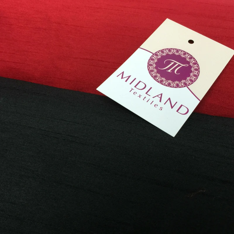 SATIN BACKED FAUX DUPION Shantung RAW SILK 100% POLYESTER FABRIC 44" M299