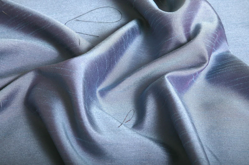 SATIN BACKED FAUX DUPION Shantung RAW SILK 100% POLYESTER FABRIC 44" M299