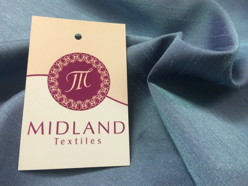 SATIN BACKED FAUX DUPION Shantung RAW SILK 100% POLYESTER FABRIC 44" M299