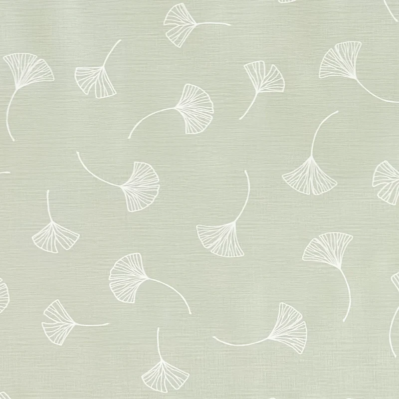 Wachstuch Tischdecke EG43 mintgrün Leinenstruktur Ginkgoblätter eckig rund oval