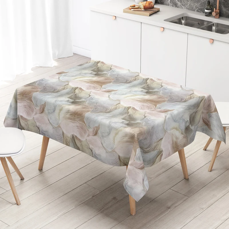 Wachstuch Tischdecke 06386-03 pastellfarbene Natursteinoptik marmoriert eckig rund oval