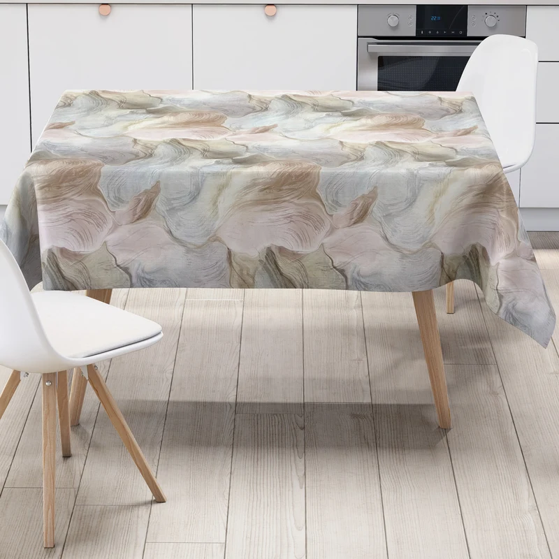 Wachstuch Tischdecke 06386-03 pastellfarbene Natursteinoptik marmoriert eckig rund oval