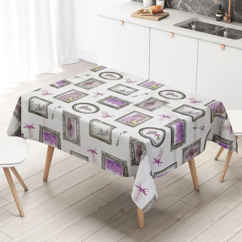 Wachstuch Rolle SONDERPOSTEN Lavendel Bilderrahmen B9047-01 Rollenware