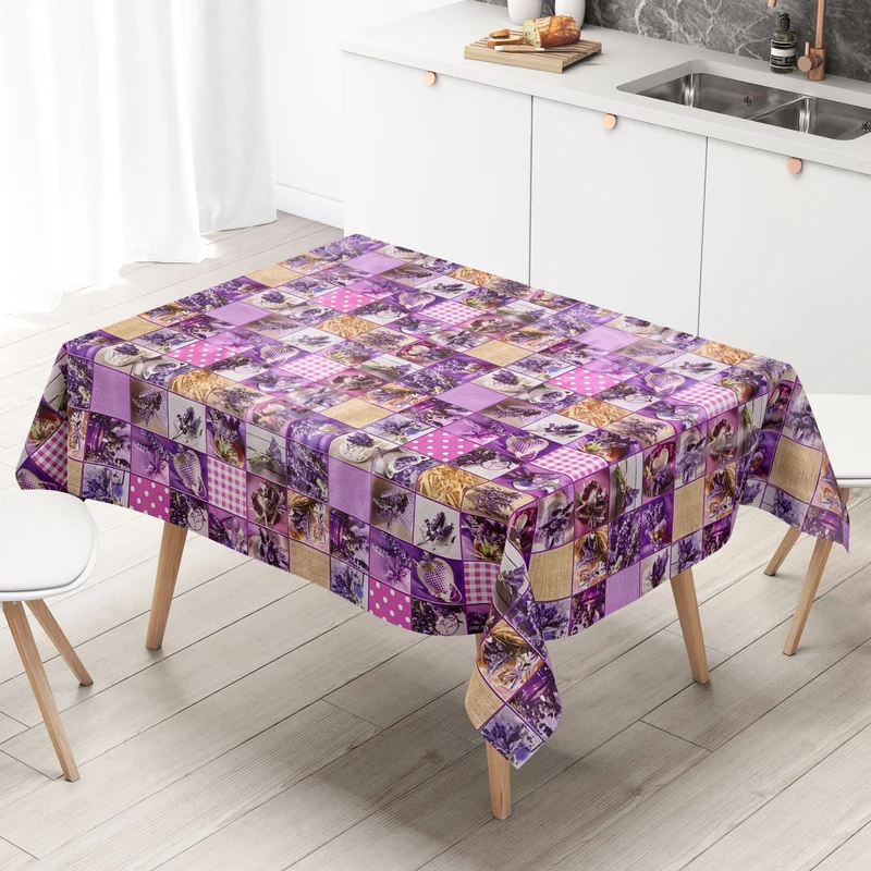Wachstuch Rolle SONDERPOSTEN Lavendel Patchwork B9014-01 Rollenware