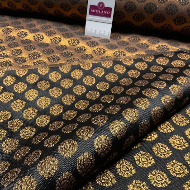 Indian Banarsi fabric Brocade Geometric waistcoat wedding 125cm wide M1688