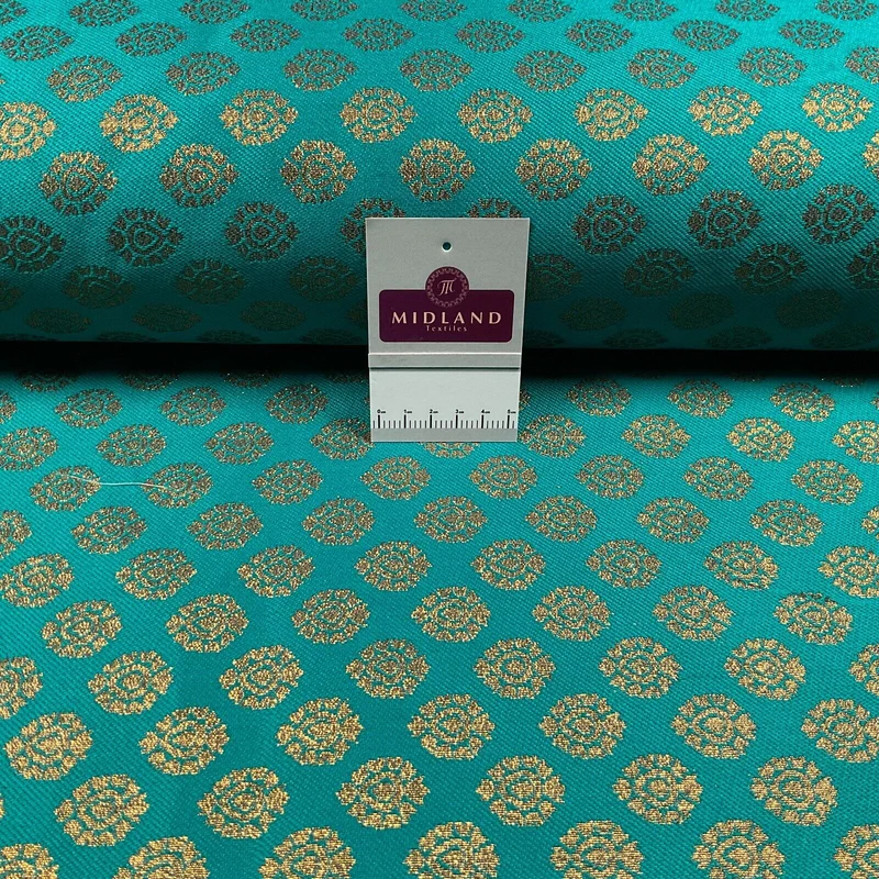 Indian Banarsi fabric Brocade Geometric waistcoat wedding 125cm wide M1688