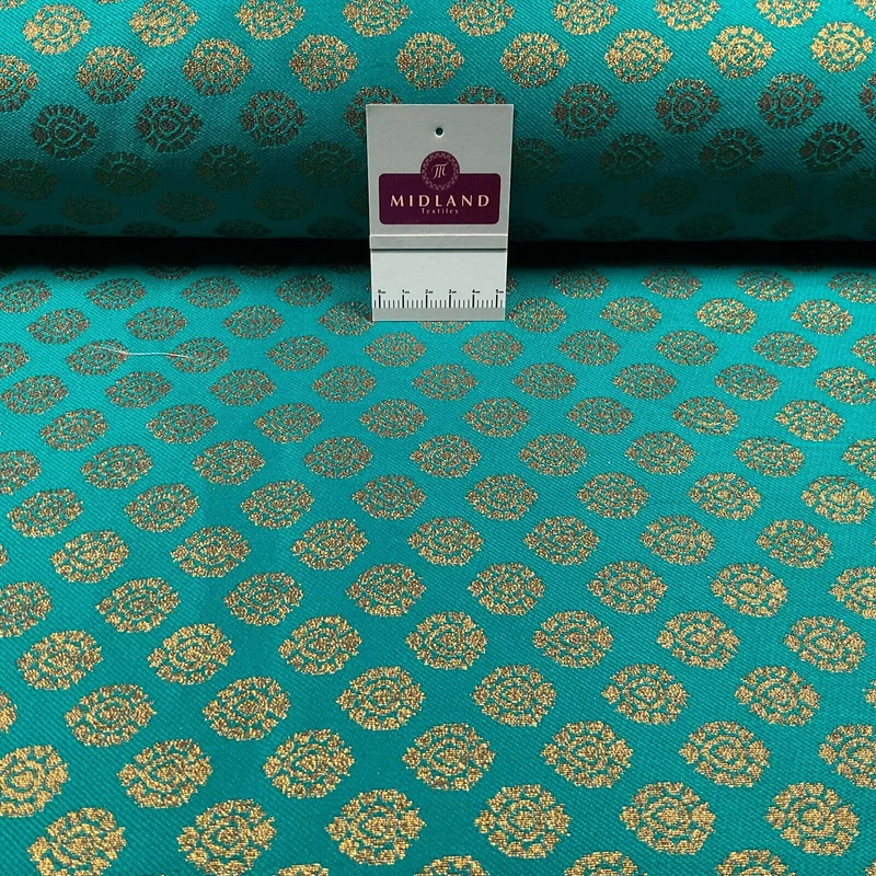 Indian Banarsi fabric Brocade Geometric waistcoat wedding 125cm wide M1688