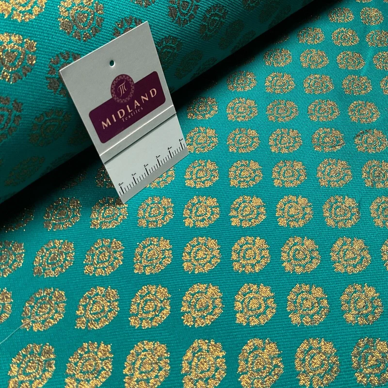 Indian Banarsi fabric Brocade Geometric waistcoat wedding 125cm wide M1688