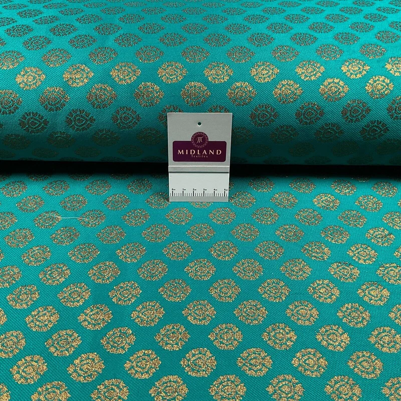 Indian Banarsi fabric Brocade Geometric waistcoat wedding 125cm wide M1688