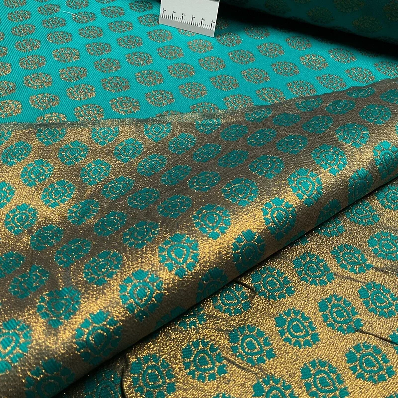 Indian Banarsi fabric Brocade Geometric waistcoat wedding 125cm wide M1688