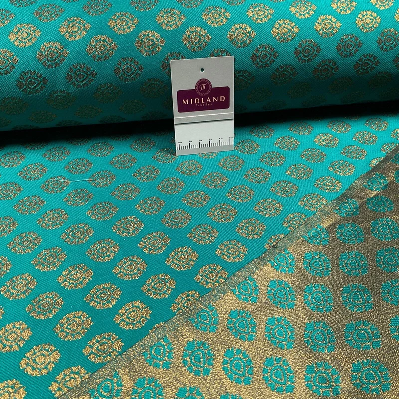Indian Banarsi fabric Brocade Geometric waistcoat wedding 125cm wide M1688