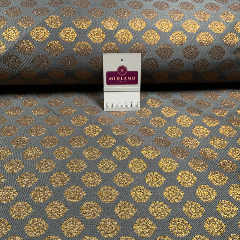 Indian Banarsi fabric Brocade Geometric waistcoat wedding 125cm wide M1688