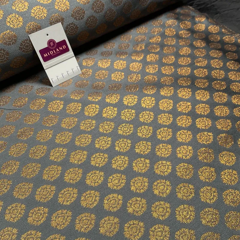 Indian Banarsi fabric Brocade Geometric waistcoat wedding 125cm wide M1688