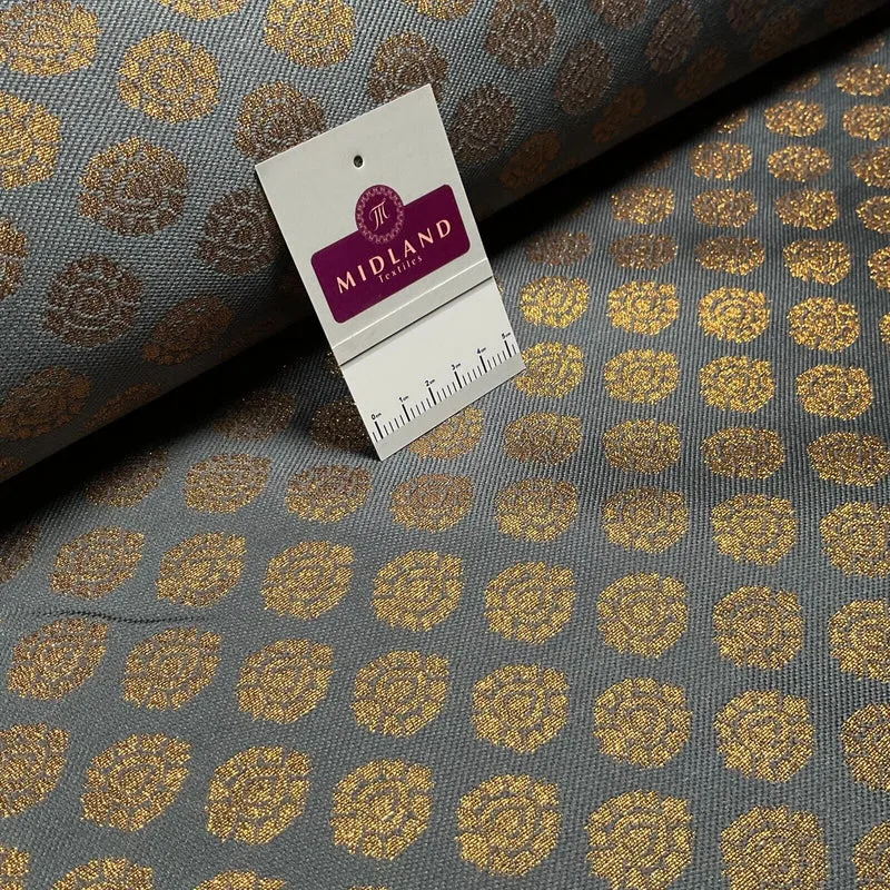 Indian Banarsi fabric Brocade Geometric waistcoat wedding 125cm wide M1688