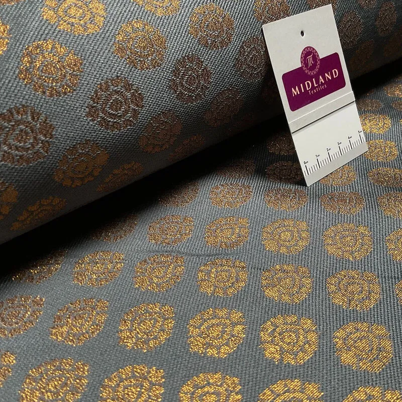 Indian Banarsi fabric Brocade Geometric waistcoat wedding 125cm wide M1688