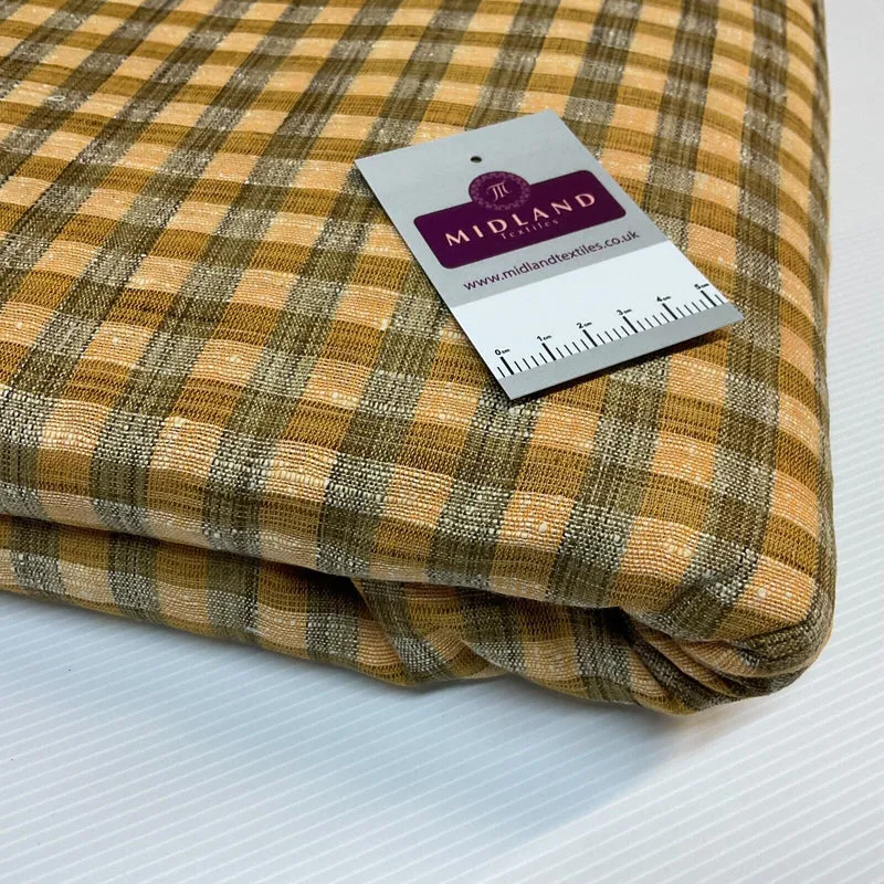 Cotton check checkered gingham dress fabric M1724