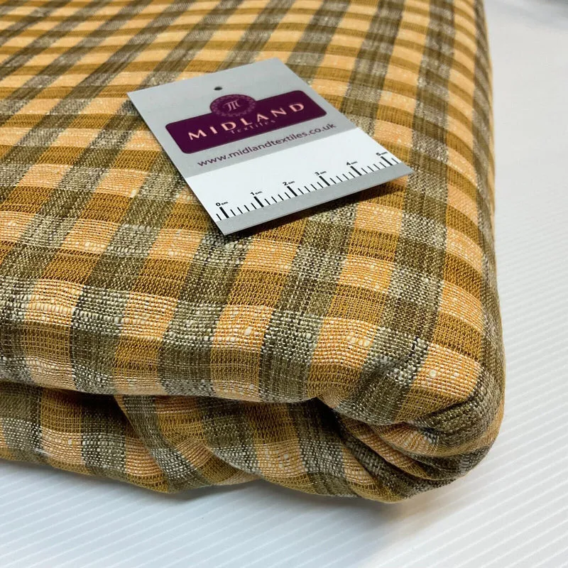 Cotton check checkered gingham dress fabric M1724