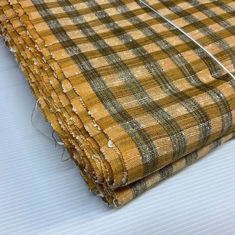 Cotton check checkered gingham dress fabric M1724
