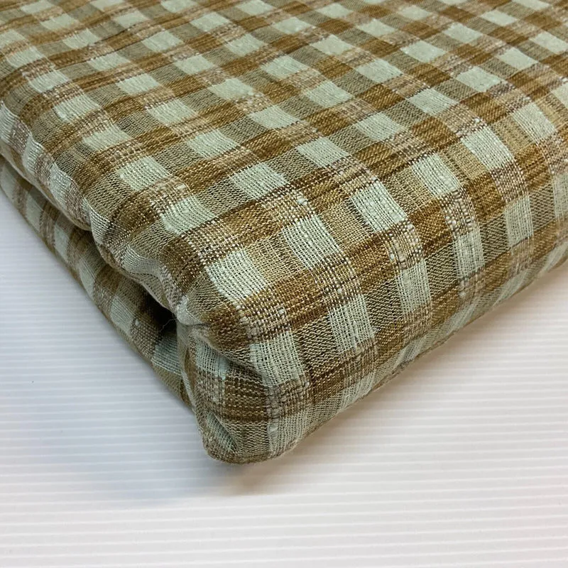 Cotton check checkered gingham dress fabric M1724