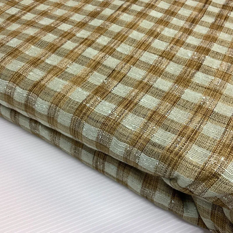 Cotton check checkered gingham dress fabric M1724