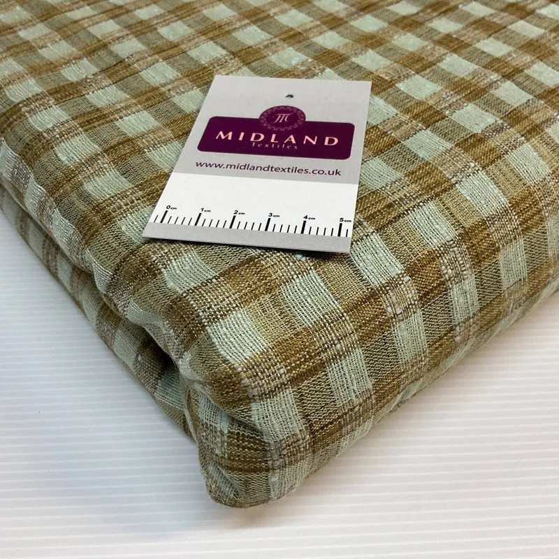 Cotton check checkered gingham dress fabric M1724