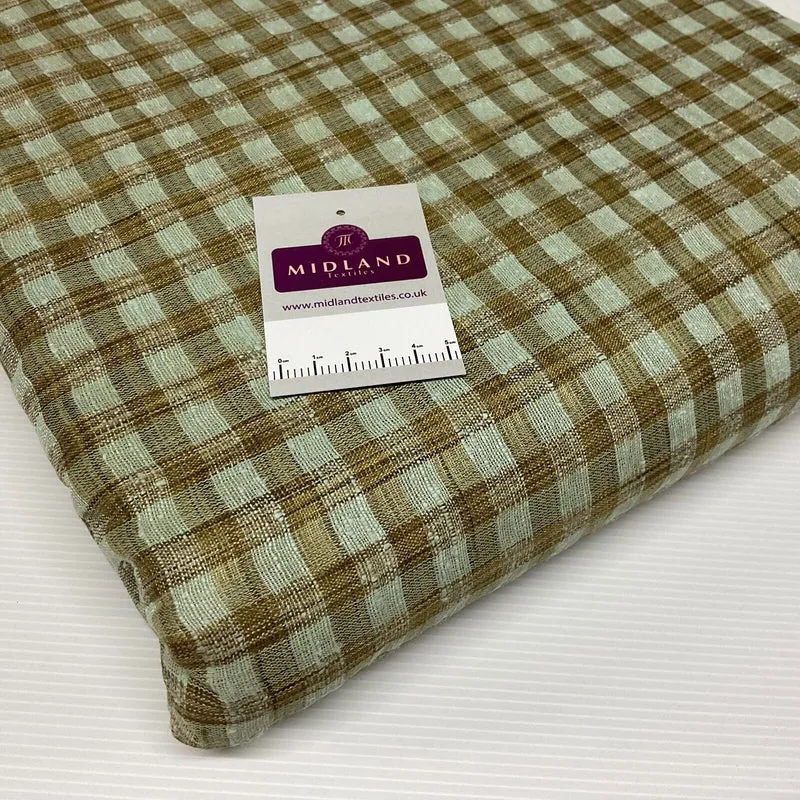 Cotton check checkered gingham dress fabric M1724