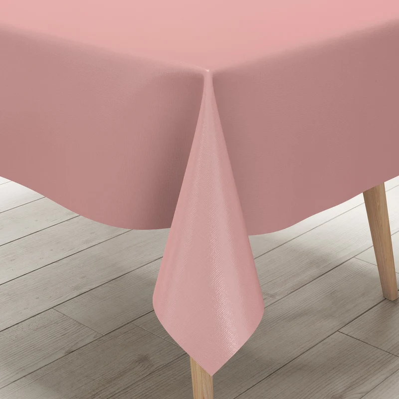 Wachstuch Tischdecke rosa uni 210 einfarbig unifarben eckig rund oval