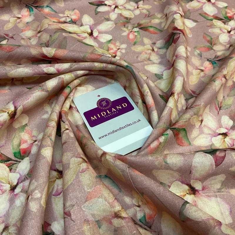 Summer floral lightweight Cotton Lawn dress Fabric Sold per Metre M1829