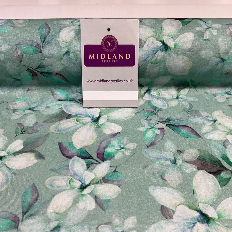 Summer floral lightweight Cotton Lawn dress Fabric Sold per Metre M1829