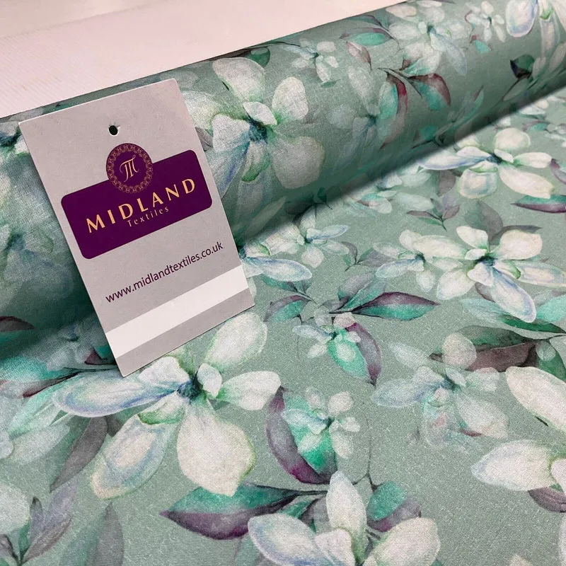 Summer floral lightweight Cotton Lawn dress Fabric Sold per Metre M1829