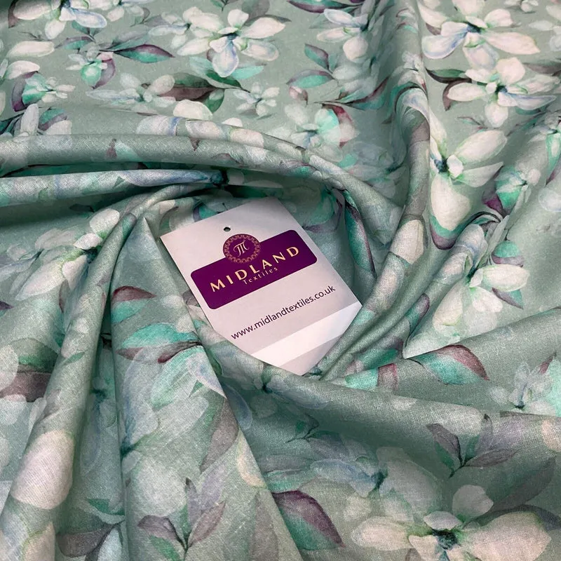 Summer floral lightweight Cotton Lawn dress Fabric Sold per Metre M1829