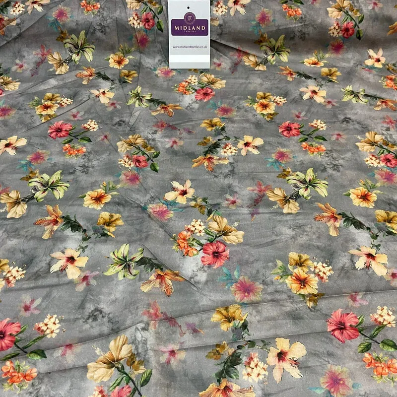 Summer floral lightweight Cotton Lawn dress Fabric Sold per Metre M1830