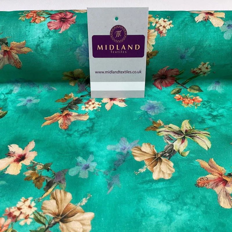 Summer floral lightweight Cotton Lawn dress Fabric Sold per Metre M1830