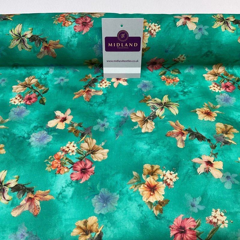 Summer floral lightweight Cotton Lawn dress Fabric Sold per Metre M1830