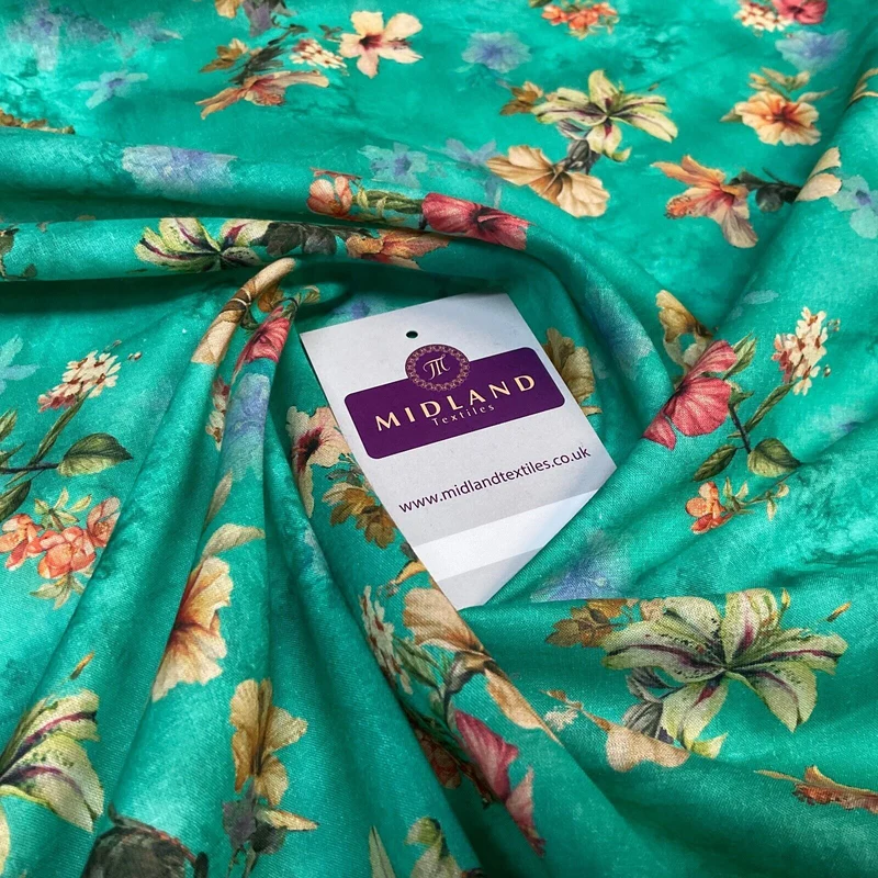 Summer floral lightweight Cotton Lawn dress Fabric Sold per Metre M1830
