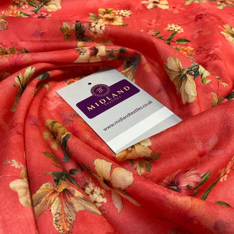 Summer floral lightweight Cotton Lawn dress Fabric Sold per Metre M1830