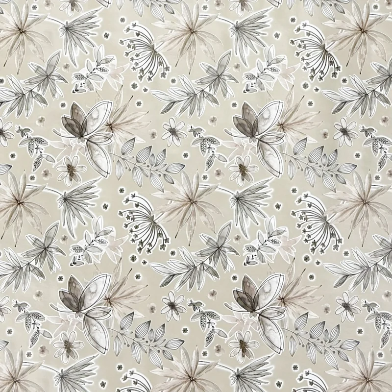 Wachstuch Tischdecke 06343-02 beige Kräuter Blüten Gräser eckig rund oval
