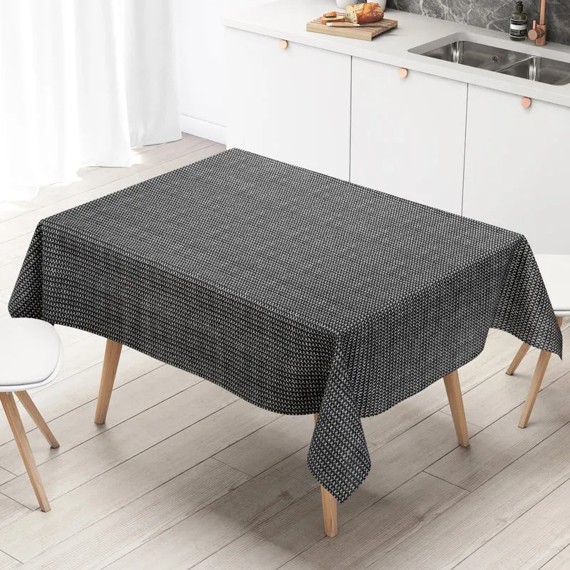 Wachstuch Tischdecke geprägt P1136-2 schwarz Schlingenoptik eckig rund oval