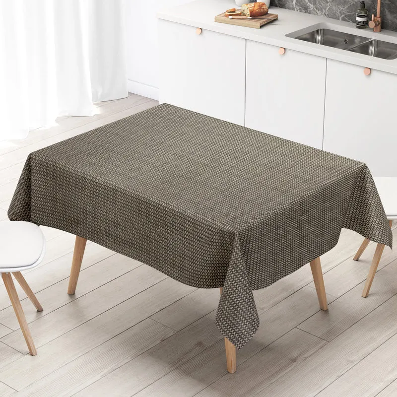 Wachstuch Tischdecke geprägt P1136-1 braun beige Schlingenoptik eckig rund oval