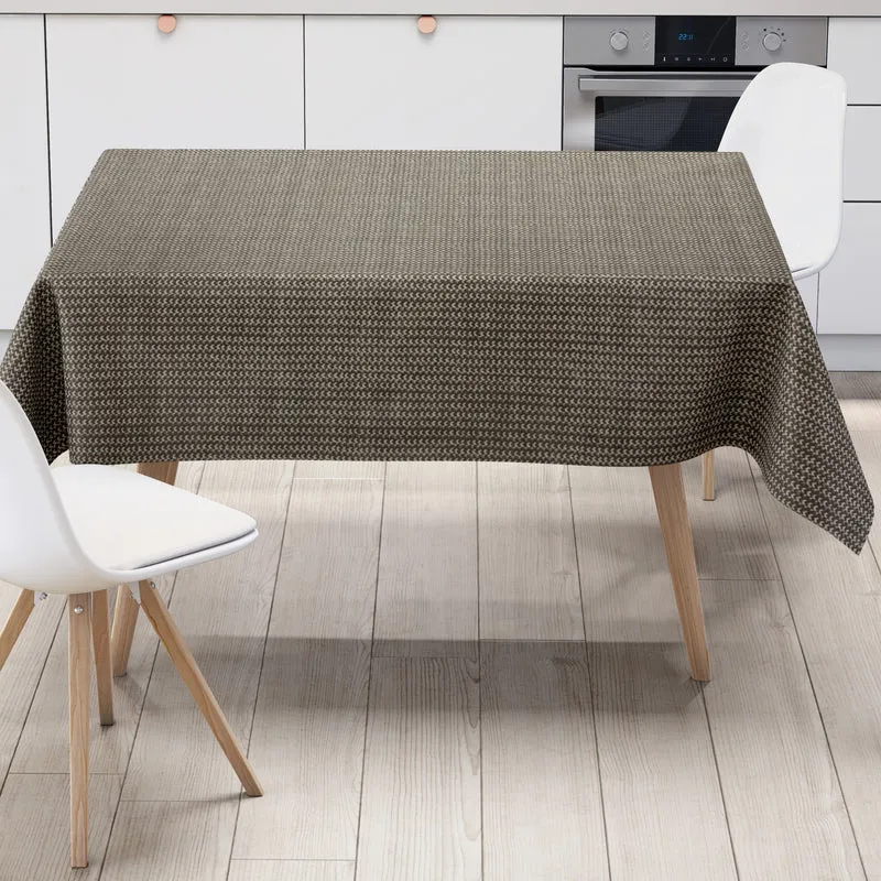 Wachstuch Tischdecke geprägt P1136-1 braun beige Schlingenoptik eckig rund oval