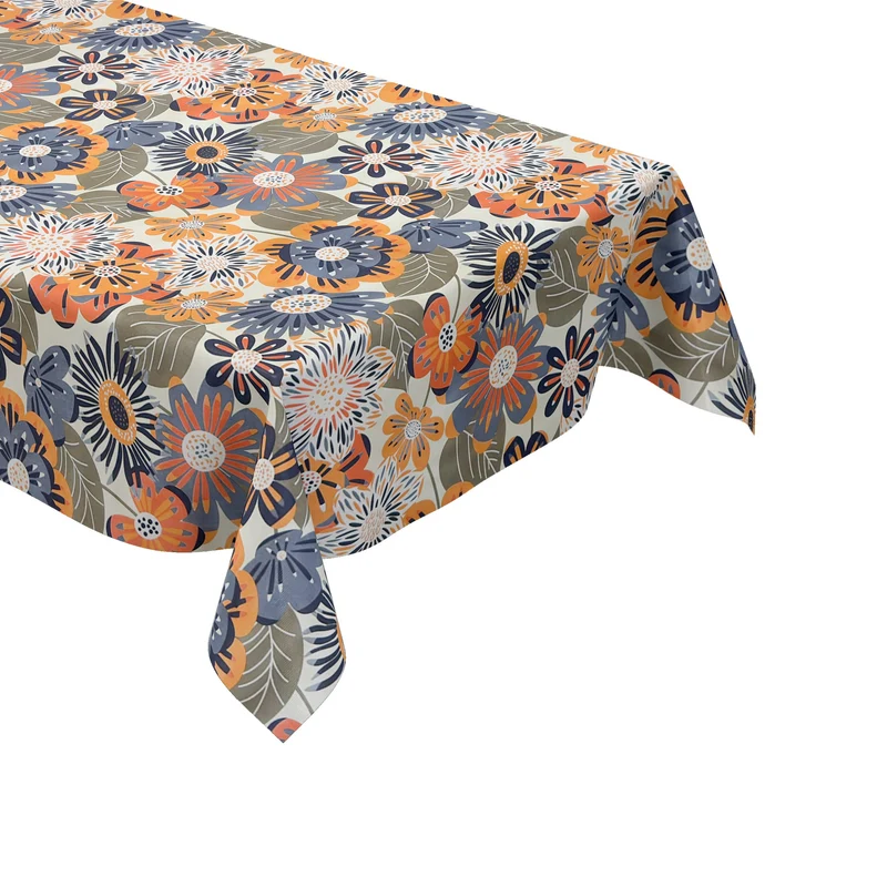 Wachstuch Tischdecke 06354-01 bunte Blumen Flower retro Herbst eckig rund oval