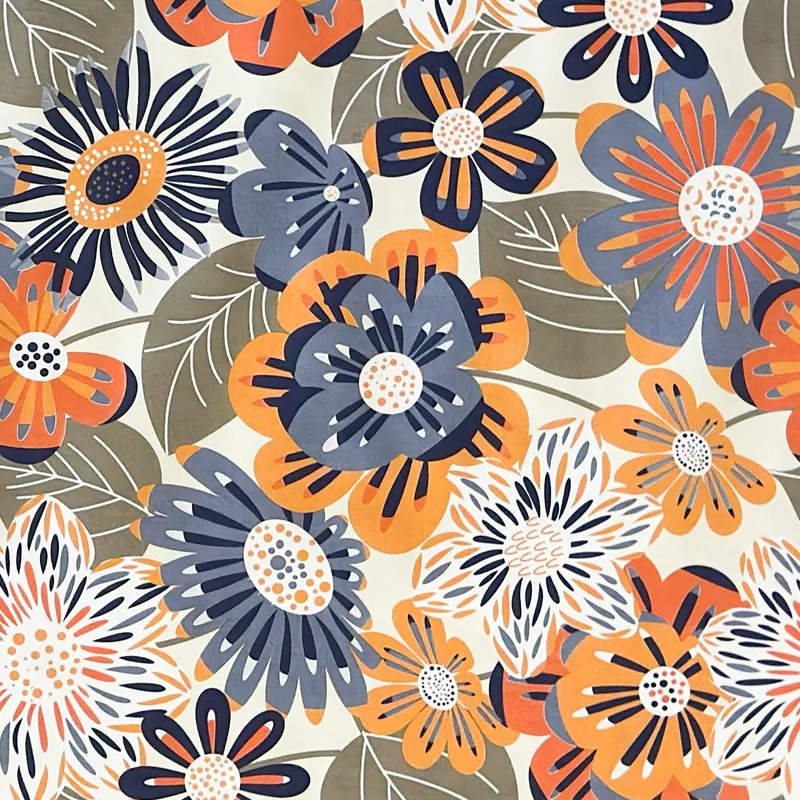 Wachstuch Tischdecke 06354-01 bunte Blumen Flower retro Herbst eckig rund oval