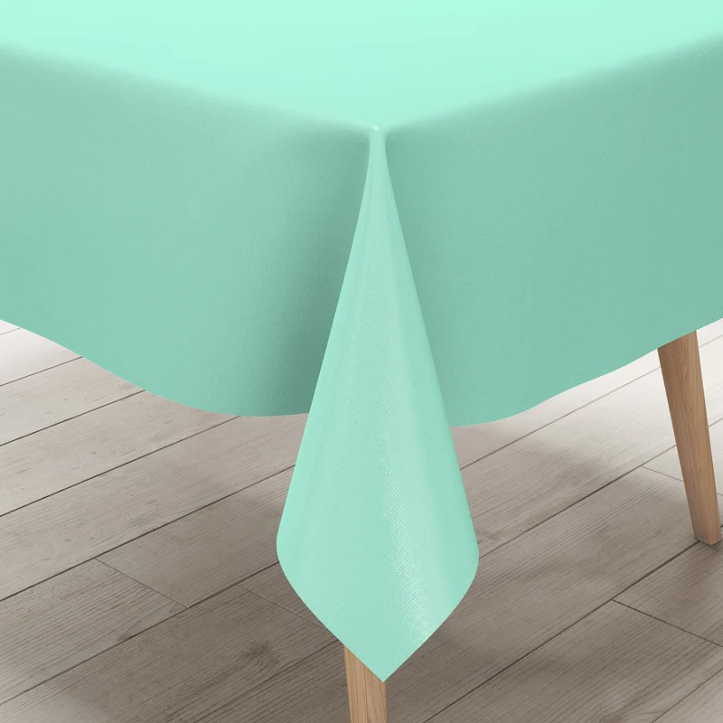 Wachstuch Tischdecke uni 6027 einfarbig unifarben mintgrün eckig rund oval