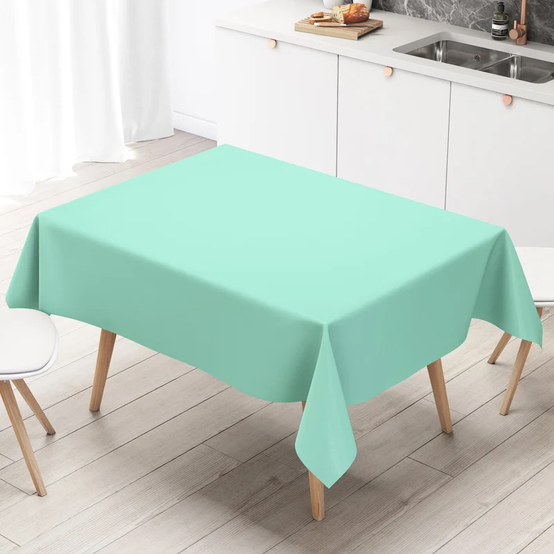 Wachstuch Tischdecke uni 6027 einfarbig unifarben mintgrün eckig rund oval