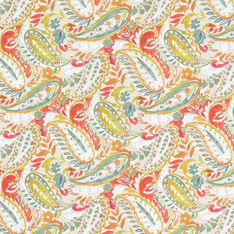 Jacquard Tischdecke aus beschichteter Baumwolle mit Fleckenschutz OLINDA2 bunte Blumen und Blätter abstrakt eckig rund oval