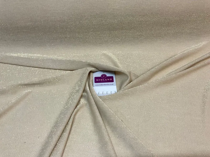 Gold Jersey Stretch Shimmer Metalic dress fabric M1783