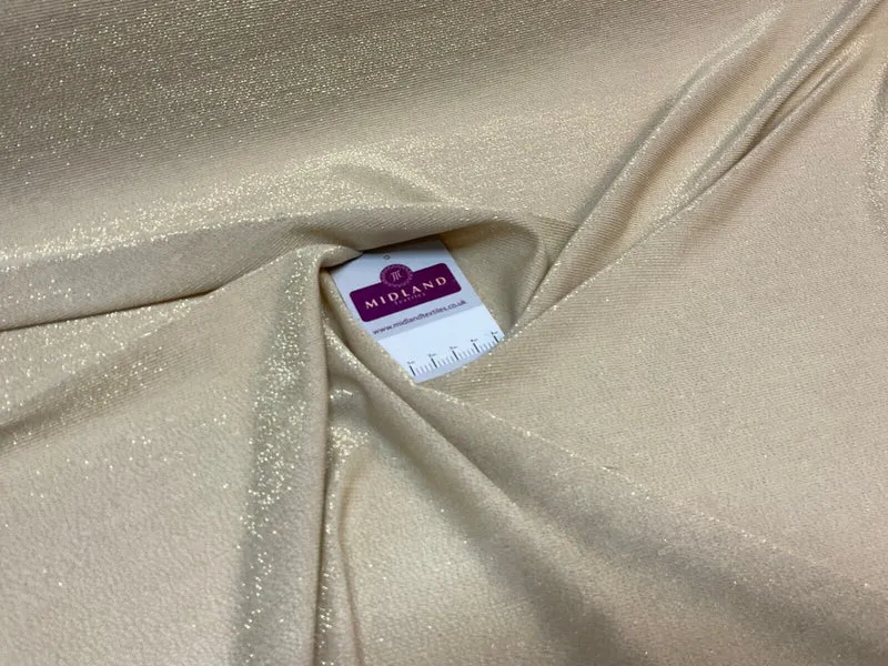 Gold Jersey Stretch Shimmer Metalic dress fabric M1783