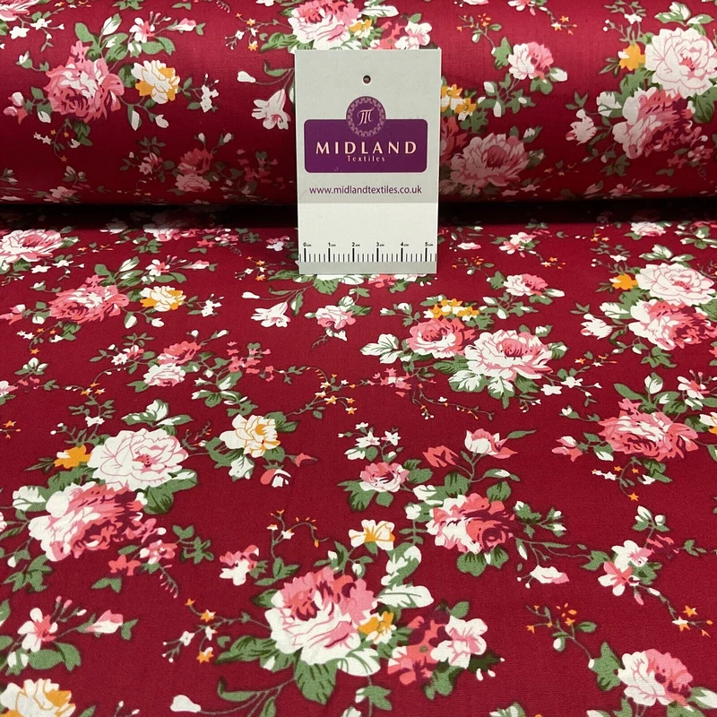 Vintage Floral 100% cotton printed dress craft fabric 150cm wide M1741
