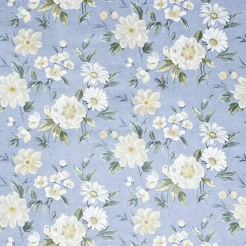 Wachstuch Tischdecke 01670-02 hellblau Blumen floral eckig rund oval