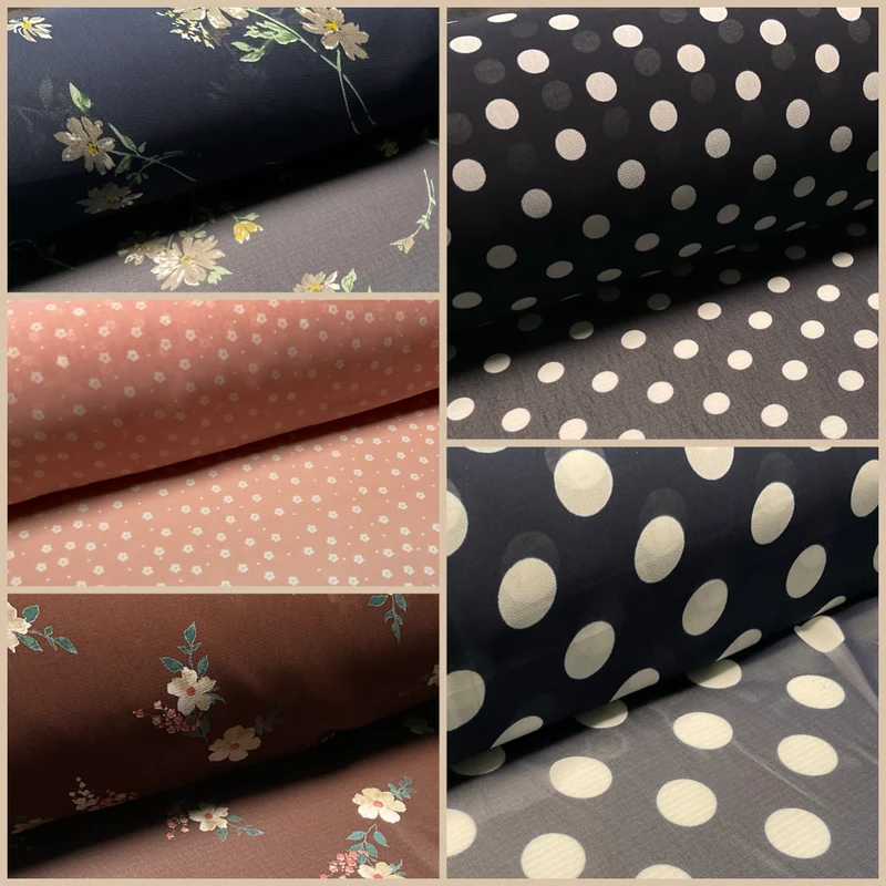 Assorted Colours Spots & prints Floral Chiffon summer scarf Fabric M1546 Mtex